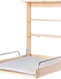 roba® Wickelregal Wandwickelregal klappbar, inkl. Wickelunterlage roba Style grau, zur Montage an die Wand