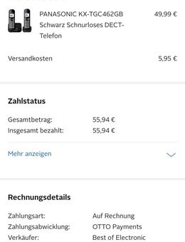NEUWERTIG: Panasonic KX-TGC462 (2 Schnurlostelefone mit AB) - Stuttgart