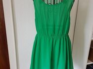 NEU * Rockabilly Style * Anlass * Abend * Disco * Ausgeh * Ball * Cocktail * Seiden Chiffon * Mini- Kleid "H&M" Gr. 36- 38/ S * smaragd- grün * - Riedlingen