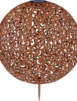GLOBO LIGHTING LED Solarleuchte SOLAR, LED fest integriert, Warmweiß, Solarlampe für Garten, Toller Lichteffekt, Solarkugel mit Erdspieß