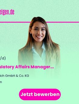 Regulatory Affairs Manager (m/w/d) - Ulm