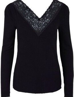 pieces Langarmshirt PCSIRI LS TOP NOOS mit Spitzenkante am Ausschnitt