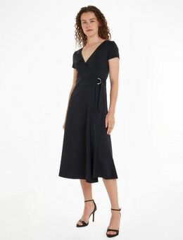 Tommy Hilfiger Wickelkleid UTILITY WRAP MIDI DRS SS mit verstellbarem Gürtel