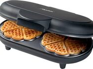 bestron Waffeleisen ADWM1000BL, 1200 W, Doppelwaffeleisen für klassische Herzwaffeln