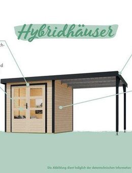 Karibu Gartenhaus Jupiter 3,5 B, BxT: 239x243 cm, in verschiedenen Farben