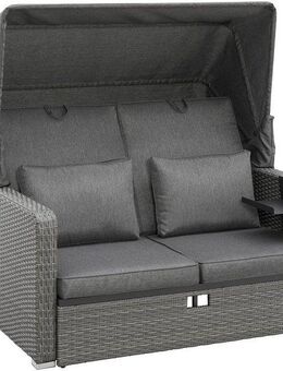 KONIFERA Loungebett Sylt, Set 8 Teile, ausziehbares Sofa, Hängetisch, mit klappbarem Dach, Strandkorb