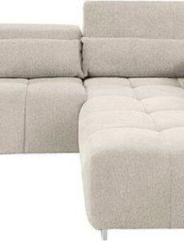 COTTA Ecksofa Orion L-Form, mit Kopfteilverstellung & 5 Nierenkissen