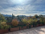 360° Panoramablick in die Berge über die Dächer von Prien am Chiemsee - Prien (Chiemsee)