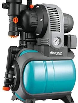 Gardena Classic Hauswasserwerk 3000/4 eco: Hauswasserpumpe mit Thermoschutzschalter, Rückschlagventil, 650W Leistung, max. Fördermenge bis zu 2.800 l/h - 650 W (1753-20), Schwarz, Blau, Grau, Orange - Wuppertal