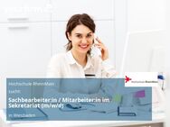 Sachbearbeiter:in / Mitarbeiter:in im Sekretariat (m/w/d) - Wiesbaden