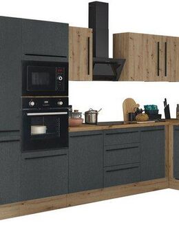 KOCHSTATION Winkelküche Florida, Stellbreite 370x175 cm, wahlweise mit E-Geräten, mit Softclose für Türen und Schubkästen