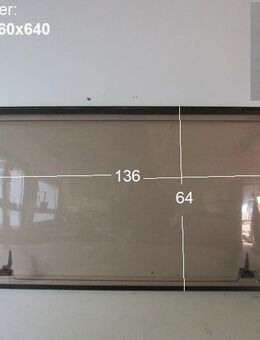 Hymer Wohnwagenfenster Birkholz gebr. ca 136 x 64 (zB Hymer Nova 531 BJ 89) Heck - Schotten Zentrum