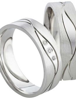 Auffallend schöne Silberringe mit 3 Zirkonias SR090-SR091 - Aholming