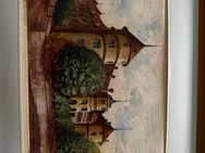 Antikes Bild Aquarell Kunst Schloss Stuttgart - Klietz