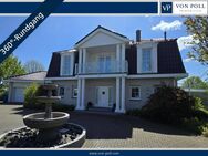 Landhausvilla mit Schwimmteich auf sehr großem Grundstück mit herrlichem Blick in bezugsfertigem Topzustand - Söllingen
