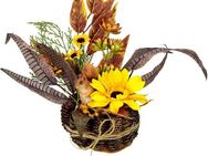Kunstpflanze Sonnenblumen-Arrangement, I.GE.A., Höhe 28 cm, Im Zapfen-Topf