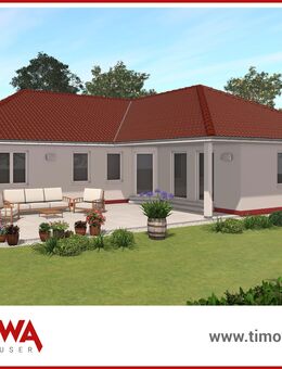 Winkelbungalow mit überdachter Terrasse inkl. ca. 702m² Bauplatz - Dummerstorf