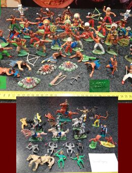 75 Figuren,DDR u.a.,Indianer,Cowboy,Ritter,u.a.,Gummi,Hartplastik - Berlin