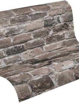 A.S. Création Vliestapete Bricks & Stones Steinoptik, leicht strukturiert, gemustert, matt, neutral, (1 St), Tapete Stein Tapeten Wohnzimmer Schlafzimmer Küche modern Design Optik