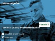 Teamleiter (m/w/d) Investmentproduktion - Wimsheim
