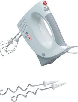 BOSCH Handmixer CleverMixx MFQ3530, Edelst. Rührbesen/Knethaken, 5 Stufen, weiß, 450 W, Turbotaste, Soft-Touch Griff, Auswurftaste, Made in Europe