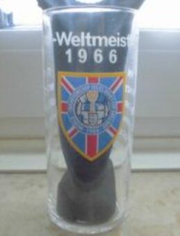 Glas Fußballweltmeisterschaft 1966 Jules Rimet Cup England Bodenstempel - Bottrop