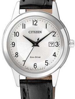 Citizen Solaruhr FE1081-08A, Armbanduhr, Damenuhr, Datum, Lederarmband