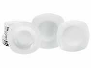 CreaTable Teller-Set Amelie Weiß, Tellerset 18-tlg (18-tlg), 6 Personen, Porzellan, Daily Use, Zeitlos
