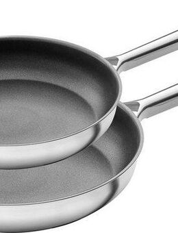 Zwilling Pfannen-Set TrueFlow, Edelstahl 18/10 (Set, 2-tlg., 1 Bratpfanne (24 cm), 1 Bratpfanne (28 cm), mit Antihaftbeschichtung, Induktionsgeeignet