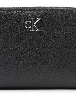 Calvin Klein Jeans Geldbörse MNML MNGRM LTHR MD F, Damen Geldbeutel, Portemonnaie mit CK-Logoemblem