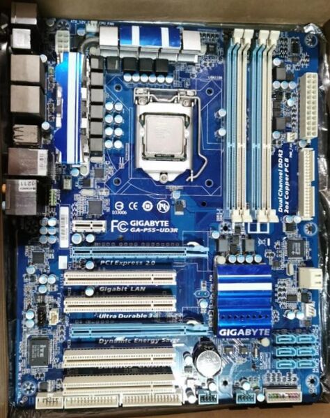 Gigabyte GA-P55-UD3R Motherboard Intel P55 LGA 1156 DDR3 DIMM - PC ATX Mainboard für Intel i5 Prozessoren - Landsberg (Lech)