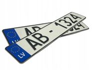 Autokennzeichen KFZ Kennzeichen für Sammler oder Showzwecke original geprägt Lettland Set 5673 - Wuppertal