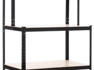 Steckregal mit Werkbank Schwarz – 180x100x60 cm – stabil & vielseitig - Göppingen