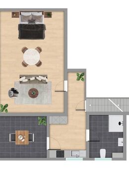Charmantes Souterrain-Studio mit eigenem Eingang und Stellplatz. - Garding