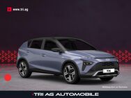 Hyundai BAYON, 1.0 T-GDI Prima Prime Meta Blue Mineraleffekt, Jahr 2022 - Kippenheim