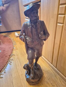 Jäger mit Hund aus Holz - Herne