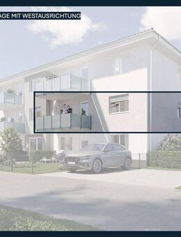 2-Zimmer-Neubauwohnung - Erstbezug, Balkon, Küche, Carport, Wallbox - Hirschaid