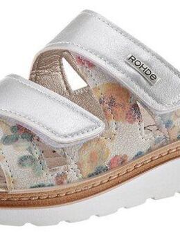 Rohde Baviera Pantolette, Keilabsatz, Sommerschuh, Schlappen mit Logo-Emblem