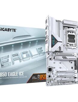 Gigabyte B850 EAGLE ICE Mainboard – AMD Ryzen 9000 Serien-Prozessoren, 8+2+2 Ph Mainboard