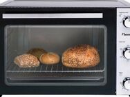 bestron Minibackofen AOV45, 2-in-1 Gerät, mit Drehspieß, 1800 W, Edelstahl, Schwarz