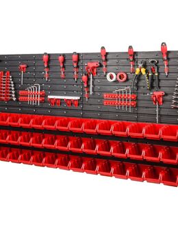 *BESTSELLER* Werkzeugwand Set Werkzeughaltern mit Lochwand Lagersystem Warkzeuglochwand Wandregal Werkstattregal Set3562 - Wuppertal