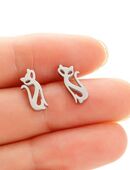 ☝️☝️☝️ Ohrringe, Edelstahl poliert, Katze, Stecker, NEU ⭐⭐⭐⭐⭐ in 86368