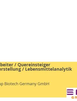 Labormitarbeiter / Quereinsteiger Impfstoffherstellung / Lebensmittelanalytik (m/w/d) - Emstek