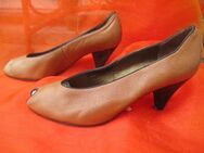 NEUw * Original VINTAGE * Echt- Leder * Peep Toes * High Heels * Pumps * Schuhe "Peter Kaiser" Gr. 37½ * 4½ * 37,5 * caramèl- braun * - Riedlingen