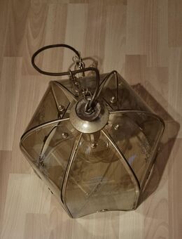 Retro Deckenleuchte Rauchglas, Altmessing, mit Pattina - Verden (Aller)