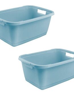 keeeper Wäschewanne aenna, 2er Set, 65 x 44 x 28 cm, 52 l (Set, 2 St), praktische Griffe, platzsparend ineinander nestbar