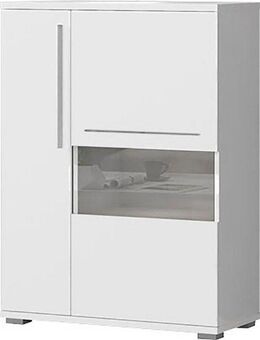 Places of Style Highboard Piano Vitrine (H/B/T): 123/90/40,2cm), UV lackiert, Soft-Close Funktion