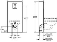 Grohe Wand-WC-Befestigung Solido, (Set), tiefenverstellbar