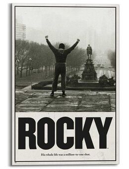 Reinders! Deco-Panel Rocky - Rocky Balboa, Teenager Zimmer - Schwarz-Weiß - MDF - Film und Fernsehen - 60x90 cm