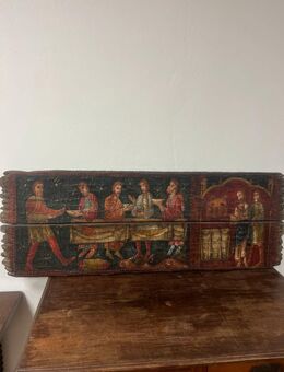 ✳️ alte Christliche Malerei auf Holz antik L112xH41cm - Überlingen